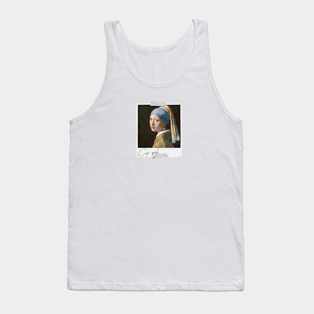 Cute Girl "Vermeer" Tank Top by Looki